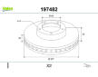 Brzdový kotouč VALEO 197482