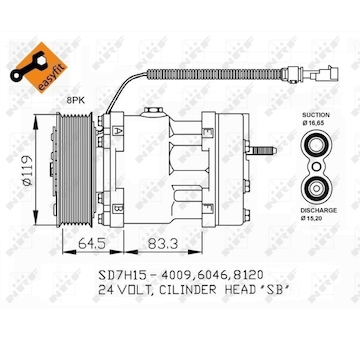 Kompresor, klimatizace NRF 32750