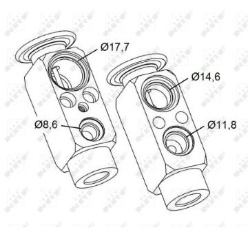Expanzní ventil, klimatizace NRF 38479
