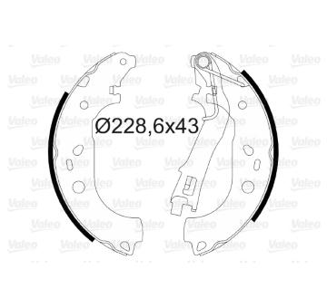 Sada brzdových čelistí VALEO 564085