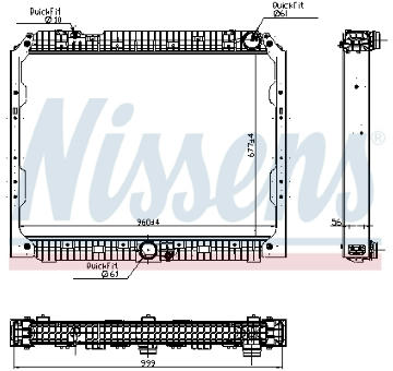 Chladič, chlazení motoru NISSENS 627003
