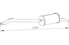 Zadní tlumič výfuku DINEX 74367
