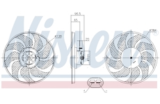 Větrák, chlazení motoru NISSENS 85704