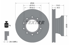 Brzdový kotouč TEXTAR 93143100