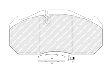 Sada brzdových destiček, kotoučová brzda FERODO FCV760B