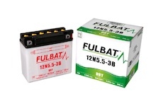 baterie 12V, 12N5.5-3B, 5,8Ah, 44A, konvenční 135x60x130, FULBAT (vč. balení elektrolytu)
